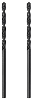 sourcing map 6542 High Speed Steel Straight Shank Twist Jobber Drill Bit, Fully Ground Black Oxide Drill Bits 2mm Drill Diameter 49mm Total Length 2 Pcs
