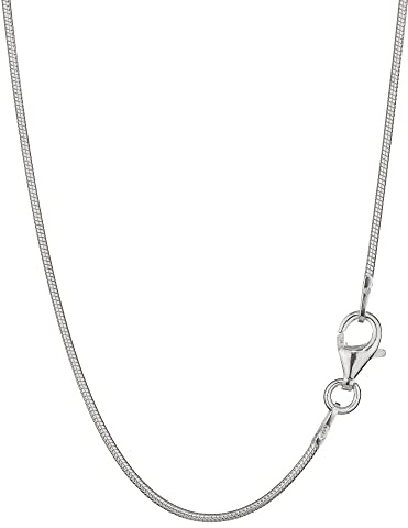 NKlaus Schlangenkette für Damen 925 Silber, 1,0mm 40cm elegante, 1 Stück | Breite: 1,0mm; Gewicht: 3,6g