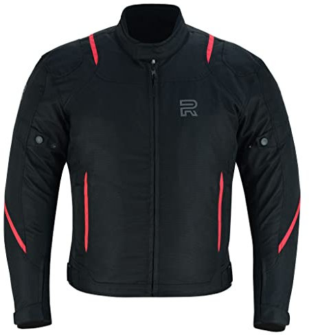 RS RAXUS Motorradjacke für Herren, Winter, wasserdicht, CE-zertifiziert, rot, XXL