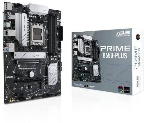 ASUS Prime B650-PLUS AMD B650 (Ryzen 7000) ATX Placa Base (DDR5, PCIe 5.0 M.2, 2.5 GB Ethernet, DisplayPort, HDMI®, USB 3.2 Gen 2 Type-C®, USB Frontal 3.2 Gen 1 Type-C®, BIOS Flashback™, Soporte