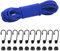 suruikei Corde en caoutchouc - 5 mm - 20 m - Bleu foncé - Cordon élastique - Cordon en caoutchouc - Corde de bâche - Avec crochets - Accessoires DIY (bleu foncé, 5 mm x 20 m)