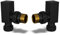 UK Radiators Square Black Radiator Valve Pair - Black Matt Finish - Classy and Modern Design 1/2 x 15mm Angled Radiator Valve Pair - Pair of Valves