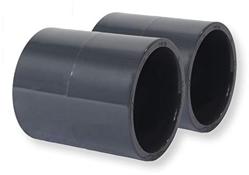 Paradies Pool PVC Fitting Klebemuffe Ø 50mm PVC-U Muffe Rohrverbinder Rohr Schlauch Klebefitting zum verkleben, Qualität aus Europa, Menge: 2 Stück