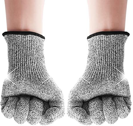 Dous Schnittfeste Handschuhe | Sicherheitshandschuhe für Küchenschnitte - Schnittfeste Schutzhandschuhe für Arbeitsschutzhände Küche Metzger Outdoor Garten