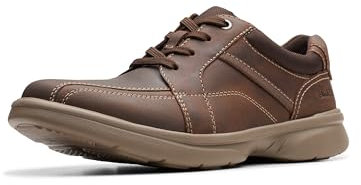 Clarks Homme Bradley Walk Tissu Oxford, Cuir ciré d'abeille, 41 EU