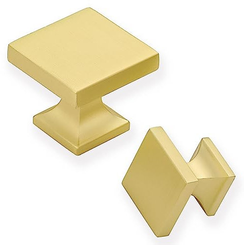 Pomos Y Tiradores Cocina 2 Piezas Cobre Cepillado Dumb Oil Armario Gabinete Cajón Cuadrado Perilla De Aleación De Zinc Cobre Cepillado