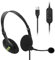 Casque USB avec Micro Antibruit et Commandes Audio, Casque D'ordinateur à Large Bande pour Entreprise UC Skype Lync Softphone Call Center Office, Voix Plus Claire (Noir)