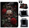 for Nokia T10 Tablet Case/for Nokia T10 8 inch 2022 Tablet Case, 360 Degree Rotating Stand and Magnetic Closure Case for Nokia T10 (Model TA-1472) Tablet 8 inch 2022 Release,Skull Roses Florals