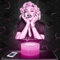 Nachttischlampe - Touch-Nachtlicht Madonna 3D-LED-Lampe Illusion, Geschenkidee Weihnachten Geburtstag Junge und Mädchen Nachttischlampe Kinder- oder Erwachsenenzimmer TOP