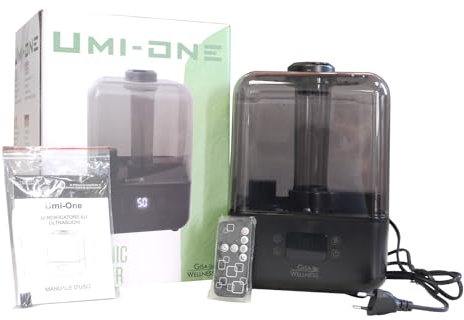 Gisa Wellness - Umi-One - Umidificatore Tecnologico ad Ultrasuoni 4,5L - Aromaterapia - Modalità Notturna - Ampio Serbatoio - Per Soggiorni, Uffici, Camera da Letto e Relax
