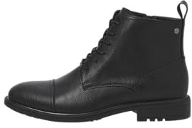 JACK & JONES Jfwbarbican PU Boot, Botines con Cordones Hombre, Antracita, 42 EU