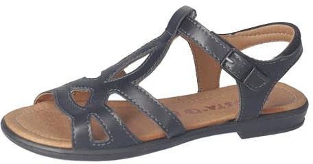 RICOSTA Mädchen Riemchensandalen Becca, Kinder Sandalen, Weite: Mittel, offene Schuhe, Strandschuhe, Sandaletten, Sommersandalen, schwarz (090), 31 EU