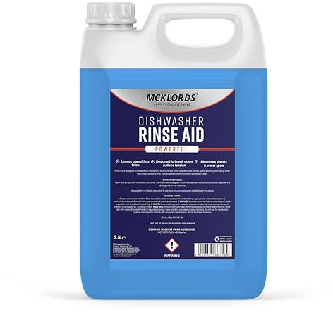 McKLords Dishwasher Rinse Aid, Blue, 2.5 Litre