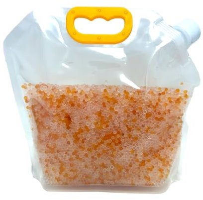 DeseCamen - 1 KG - Gel di silice arancione e bianco - Indicatore di saturazione (3-5 mm) - Assorbitore di umidità - Riutilizzabile - Senza DMF - Non tossico - Palline essiccanti - Deumidificatore