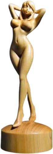 Nackte weibliche Statue Schönheit Mädchen Figur Thuja Holz geschnitzt Kunsthandwerk Sexy Frau Körper Skulptur Home Decor Ornament