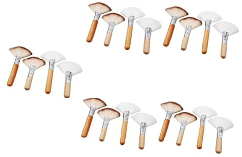 Ipetboom 20pièces Brosse Éventail De Maquillage Applicateur Doux Pour Poudre Fond De Teint Blush Et Anticernes Professionnel Pour Femme
