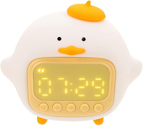 PRETYZOOM 1 Satz Umarmung Ente Wecker Digitaluhr kreative Lichtverzierung Kinderwecker Nacht Lichter Tischdekoration Cartoon-Wecker geformte Zimmerlampe Karikatur schmücken Modellierlicht