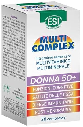 MULTI COMPLEX mujer + 50 - lämplig för dem som vill agera hållbart på sitt välbefinnande, tabletter som är lätta att integrera i den dagliga rutinen, låda med 30 tabletter och blir en pålitlig