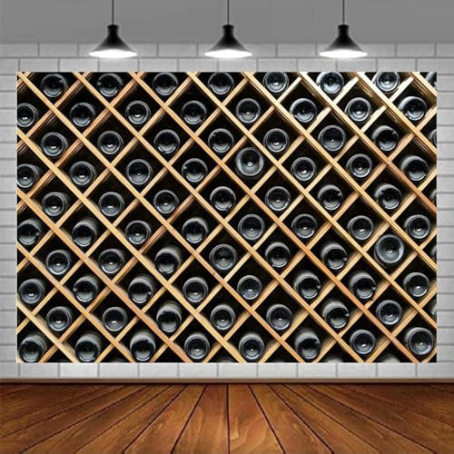 Armoire à vin Photographie Toile De Fond De Bouteilles De Vin Fond pour Soirée Célébration Fête Décor Enfants Adultes Photo Booth