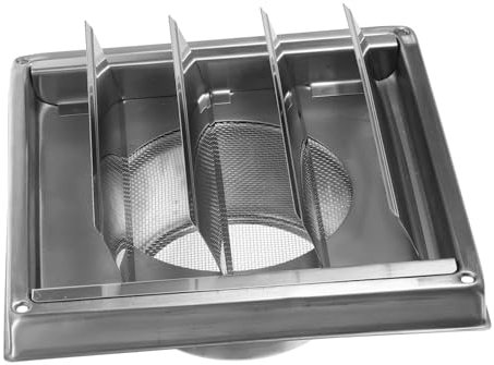 ANDRESLAD 1 juego de ventilación de acero inoxidable campana de pared cubierta del conducto de salida de aire cubierta de ventilación de pared cubierta de rejilla de ventilación de acero inoxidable