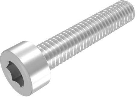 SECCARO Tornillo cilíndrico M2,5 x 16 mm, acero inoxidable V2A, VA A2, DIN 912/ISO 4762, hexágono interior, rosca completa, 20 unidades