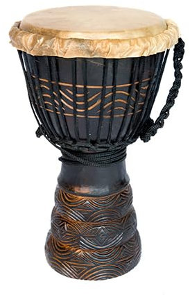 Tief geschnitzte 30 cm Djembe afrikanische 20,3 cm Kopfpercussion