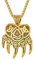 Supcare Gold Anhänger für Herren Halskette mit Keltischer Bärenklauen Anhänger Kette Herren Viking Bear Claw Halskette Edelstahl Kettenanhänger Amulett Wikinger Schmuck Männerschmuck für Valentinstag