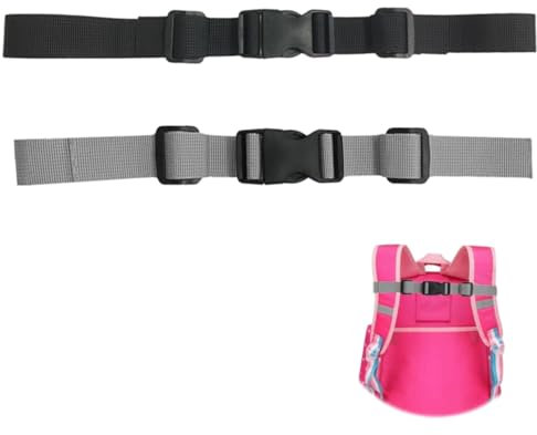2 Stk Verstellbarer Brustgurt Rucksack,Brustgurt Rucksack Kinder,Nylon Brustgurt mit Schnalle,Rucksackgurt Wandern Allzweck Gurt Schnellverschluss Zubehör Schnallen für Schulrucksack Außerhalb (A)