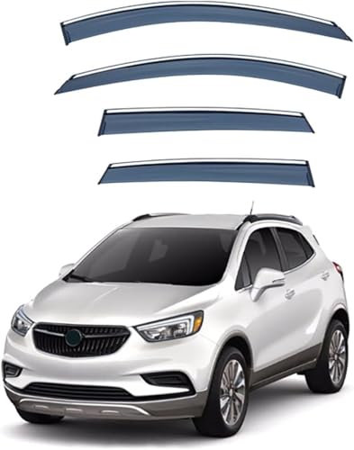 QiaoCL Windabweiser für Opel Mokka X MK1/J13 2012-2019, halten Ihr Auto bei Regen belüftet, reduzieren Windturbulenzen, Regen- und Sonnenschutz
