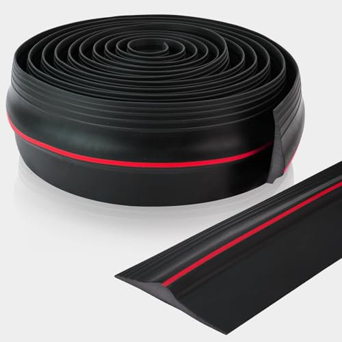 FIFIBANG Joint de Porte de Garage 3M, Épaisseur Joint de Seuil, Joint de Seuil Universelle, Joint Porte de Garage(Rouge)