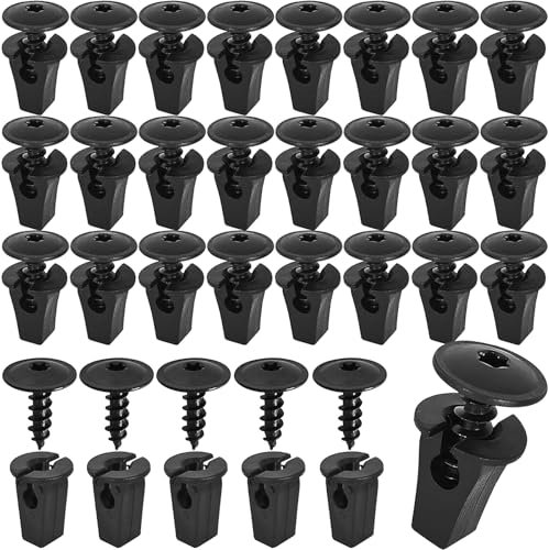 Blechschrauben Set, 30 Stück Auto Kotflügel M5x16mm Selbstschneidende Schrauben 30 Stück Verlängerungsmutter Befestigungsclips für N90974701