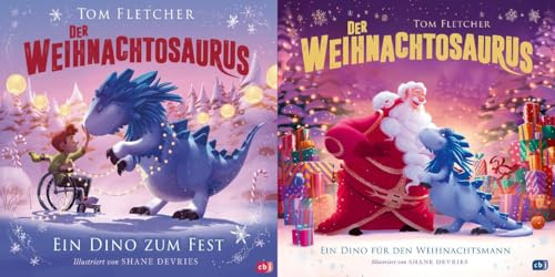 Die Weihnachtosaurus Bilderbuch-Reihe Band 1+2 plus 1 exklusives Postkartenset