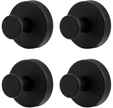 SREBIWO 4 Stück Saugnapfhaken, Saugnapf Haken Saughaken Extra Stark Ohne Bohren Haken Badezimmer Küche Kleiderhaken Hooks