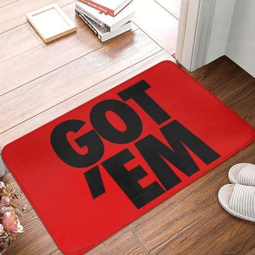 OOAHJEID Fußmatte für Badezimmer Got Em Fußmatte Anti-Rutsch-Eingang Küche Bad Tür Fußmatten Garten Teppich Teppich