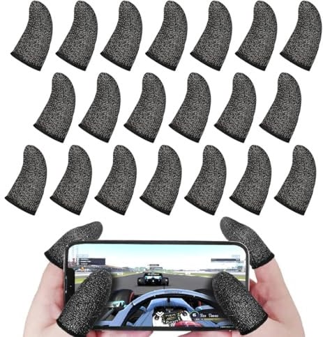 GHPKOTW Finger Covers 10 Paires Gaming Finger Sleeves, Mobile Game Finger Sleeve Écran Tactile Finger Cover Gants Pouce Cover Finger Cover Respirant Anti-Sud Fingerlinge Gaming Accessories