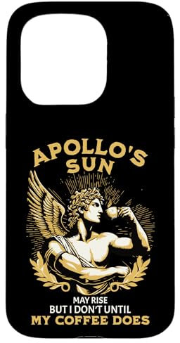 Hülle für iPhone 15 Pro Apollo Lustiger griechischer Gott Kaffee Humor Griechenland Mythologie