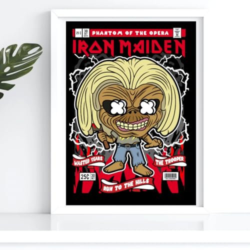Iron-Maiden A3 Print Poster Comic Cinema Film Band Live Concert Style Movie Singer Wall Art Home Decor Gift Present Birthday