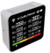 MeevrgR 15-in-1 Air Quality Monitor with Temperature Humidity Meter Detector, PM2.5 PM1.0 PM10 TVOC HCHO Tester, WiFi Smart App, 2.8 TFT Display, Alarm Clock(Black)