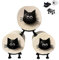 Katzen Toilettenpapierhalter - Lustiger 3D Gedruckter Klorollenhalter, Stehend ohne Bohren, Dekorativ für Badezimmer, WC Rollen Aufbewahrung (Schwarze Katze, 3 Stück)