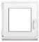 Framex Ventana de sótano PVC pequeña blanca de ANCHO x ALTO 50 x 50 cm (500 x 500 mm), doble acristalamiento (32 mm), oscilobatiente, DIN izquierda, Premium