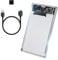 PEPWE USB3.0 2.5inch Clear Hard Disk Enclosure Case 5Gbps For Easy Data Access Hard Disk Box
