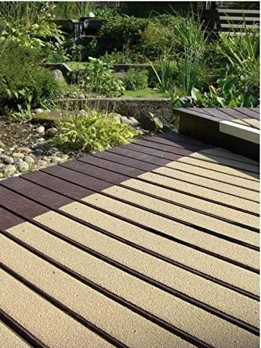 GreenTec 5pk 600mm Beige GRP Anti-Slip Decking Strips | 3mm thick, 50mm wide pre-drilled GRP strips for decking, steps and ramps, with fixings included for outdoor grip.