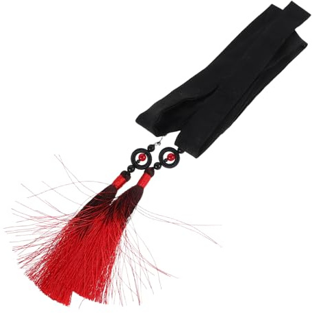 VALICLUD Traditional Chinese Hair Accessory Unisex Hanfu Headband Strap with Gradient Tassel Hair Ribbon Lightweight Forehead for Cosplay and Daily Wear