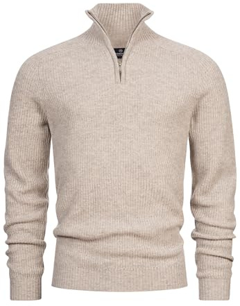 KRONSTADT Herren KSDorsey Klassischer Strickpullover aus Wollmix mit Kragen | Eleganter Cardigan aus warmem Materialmix für Business und Alltag, Herrenjacke, Freizeitjacke, Strickoberteil für Männer