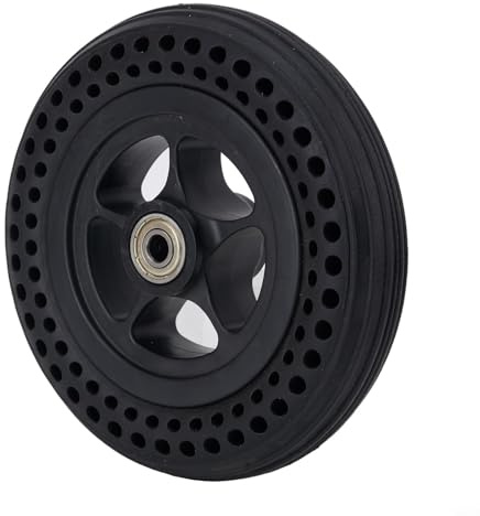 Jotekonoby 15,2 cm Vollreifen 6 x 1 1/4 mit Radnabe für Ottobock M2 Rollstuhl, nicht aufblasbarer, pannensicherer Gummireifen, robustes 150 mm Vorderrad für