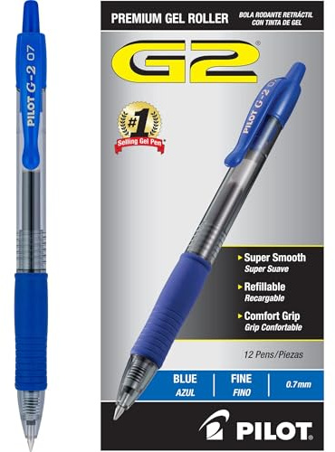 Pilot Pen G2 Premium Gel Roller Pen 7mm Open Stock Blue, Acrylic, Multicoloured
