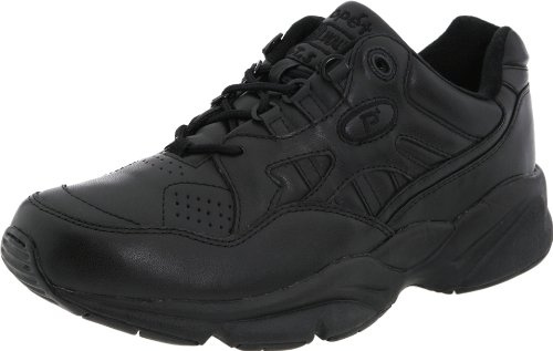Propét Men's Stability Walker Walking Sneakers Medicare Approved Shoes, Black, 10 Narrow