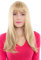 WIG ME UP - GFW88-24B Perücke, Wig blond hell gesträhnt glatt Pony 60cm