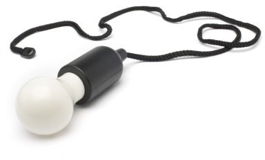 Light on a Rope (White bulb/black rope)