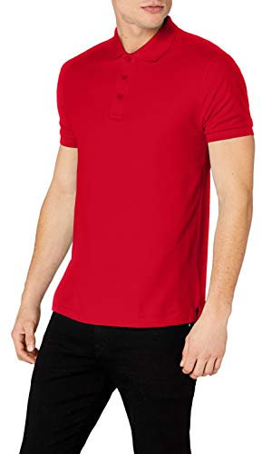 Fruit of the Loom Men's Premium Short Sleeve Polo Shirt, Red, XX-Large